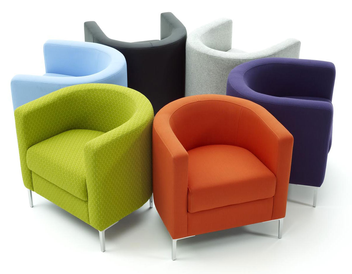 chairs on Modern Microfibre Tub Chairs Give Excellent Color Options