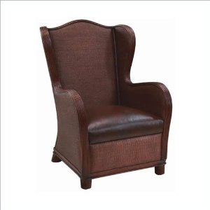 Angel Wing Back Chair with Leather Seat